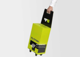 Branded Fresh Foods Corrugated Cardboard Full Color Printing Wheelbox