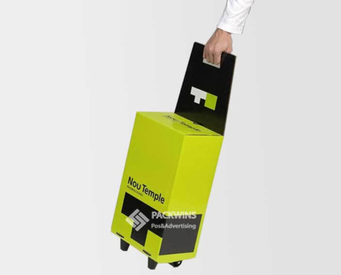 Branded Fresh Foods Corrugated Cardboard Full Color Printing Wheelbox