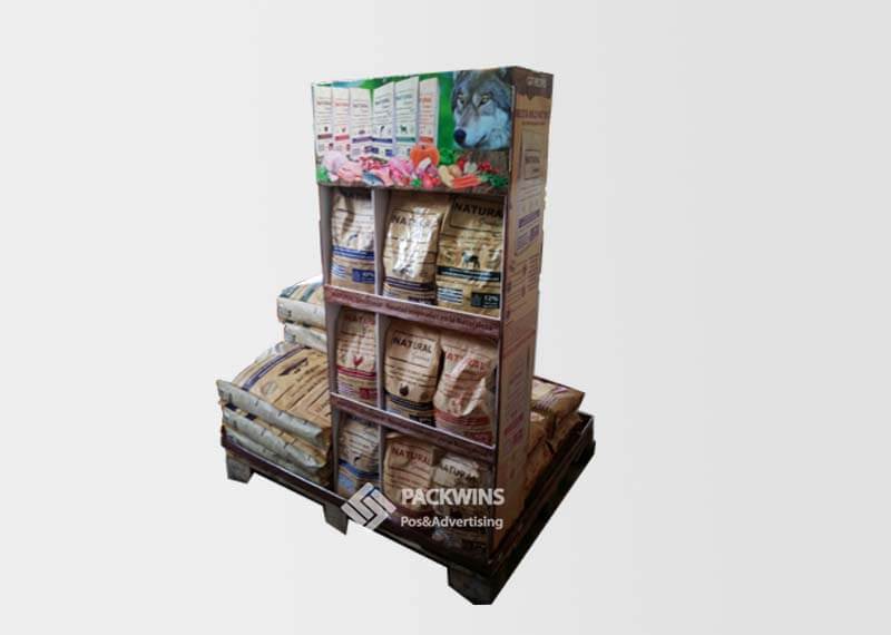 Cardboard-Display-Board-Pallet-Pet-Food-Picture-Display