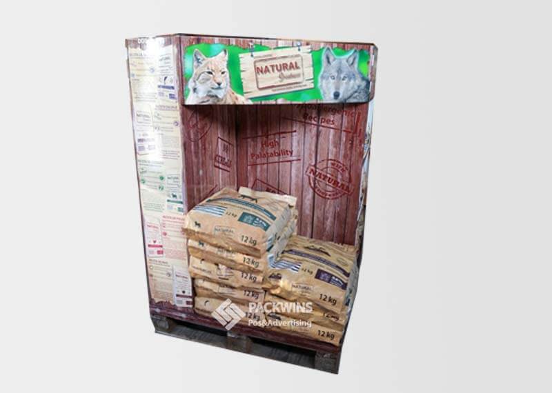 Cardboard-Display-Board-Pallet-Pet-Food-Picture-Display