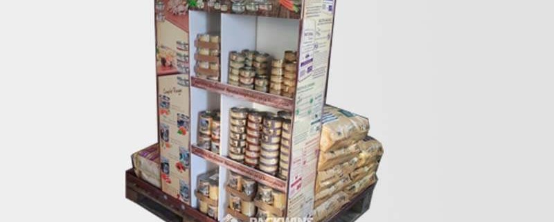 Cardboard-Display-Board-Pallet-Pet-Food-Picture-Display