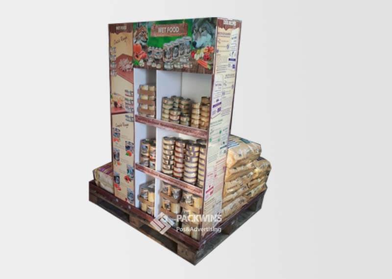 Cardboard-Display-Board-Pallet-Pet-Food-Picture-Display