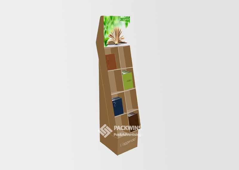 Compartment Custom Cardboard Displays Shelves for Books