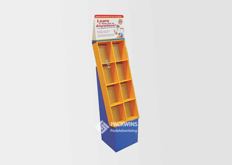 Compartment Custom Cardboard Displays Shelves for Books