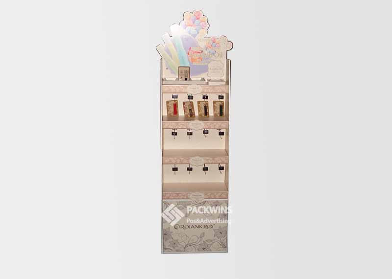 Cosmetics Temporary Advertising Floor Display Stands