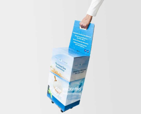 Dead Sea Salt Cardboard Pos Design Collapsible Trolley