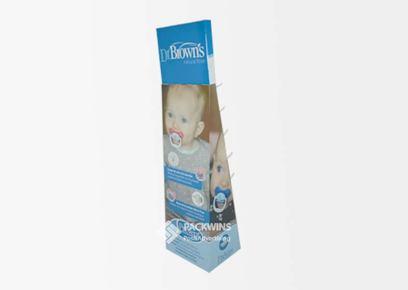 Kids Feeding Bottle Nipple Corrugated Cardboard Point Of Sale Display Materials