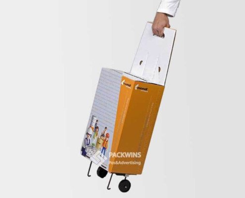 Paper Group POSM Promotion Material Stand Carton Display Trolley