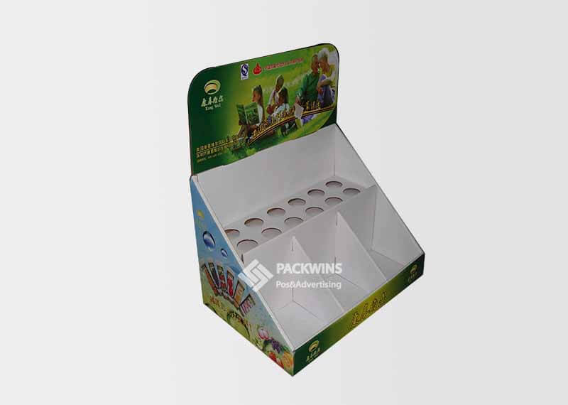 Pharmacy Retail Store Paper Display Stand Shelves