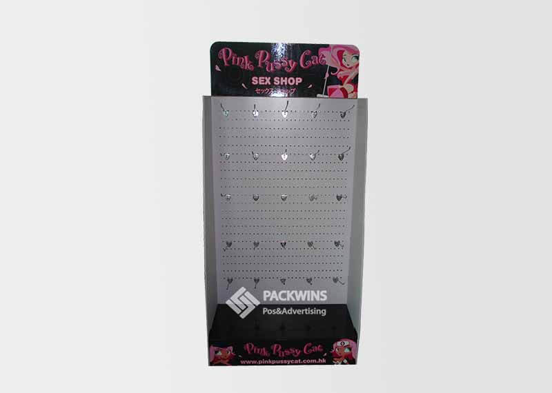 Pink Sex Items Cardboard Display Case Retail Hanging Racks