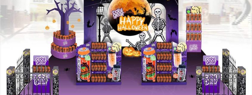 Happy Halloween Get Nailed by Novelty Designed Cardboard Dumpbins