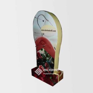 Double Sided Shoes Carton Supermarket Metal Pegboard Display Stands
