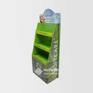 Softcare Cardboard Rack Stock Shipper Display