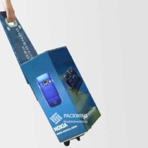 edit+xClone Element Cellphones Display Cardboard Advertising Box With Wheels And Handle