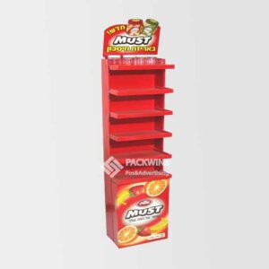 MUST Snacks Corrugated Cardboard Standing Fsdu Display Units