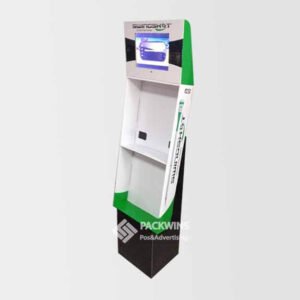 Golf Products Point Of Sale Materials Merchandising Display with LCD Screen