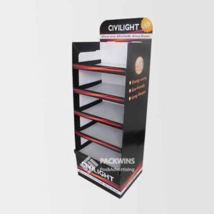Laminate Cardboard Flooring Display Stands for LED Lamps