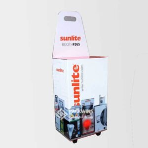 Led Illuminate Pos Display Stands Cardboard Trolley Box