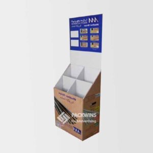 Magazine Corrugated Paper Packaging Dump Bins Display Stand