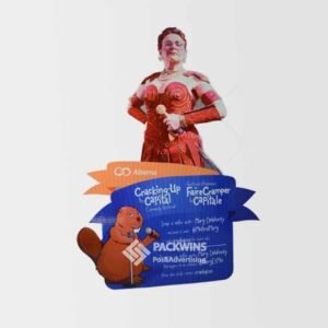 Oil Painting Corruagted Person Cut Out Lifesize Standups