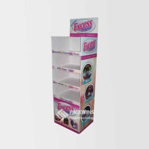 Retail POS Cardboard Corrugated Display Board for Tissue Napkin