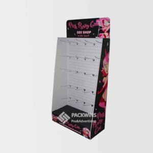 Pink Sex Items Cardboard Display Case Retail Hanging Racks