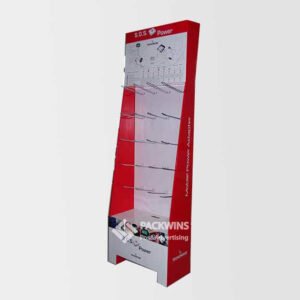 Stylish Hook Pegboard Retail Merchandising Power Bank Displays