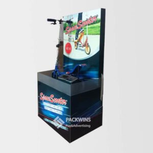 Scooters Custom Fsdu Display Corrugated Cardboard Quarter Pallet EndCap