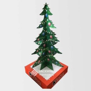 Kinder Chocolate Tree Shaped Corrugated Cardboard Retail Displays Stands