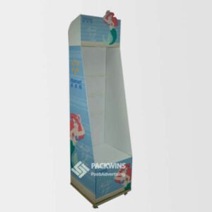 Walmart Cosmetics Corrugated Paper Wheel Pegboard Display Stand